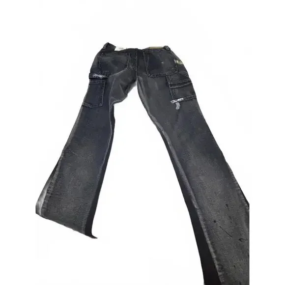 MNML G30 Jeans 30 NWT Paint Splatter Patch Knee Frayed Hem